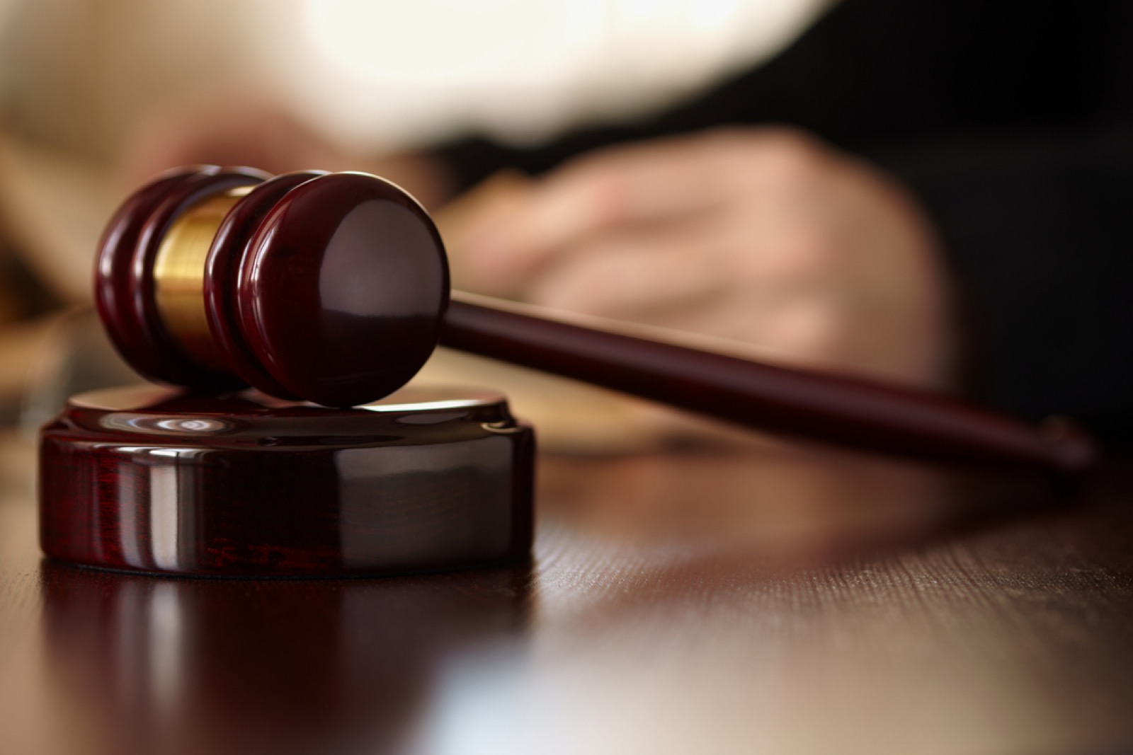 Gavel representing legal documents